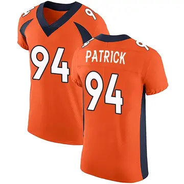 Nike Aaron Patrick Men's Elite Denver Broncos Orange Team Color Vapor Untouchable Jersey