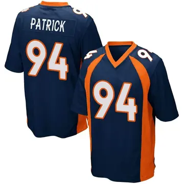 Nike Aaron Patrick Men's Game Denver Broncos Navy Blue Alternate Jersey