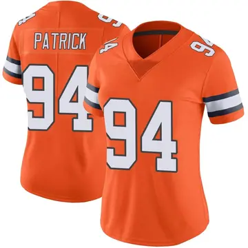 Nike Aaron Patrick Women's Limited Denver Broncos Orange Color Rush Vapor Untouchable Jersey