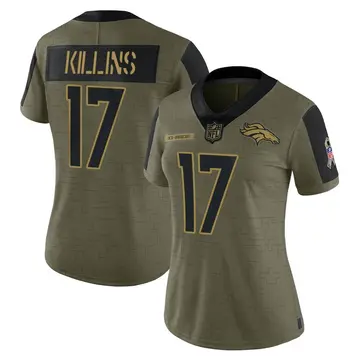Nike Adrian Killins Women's Limited Denver Broncos Olive 2021 Salute To Service Jersey