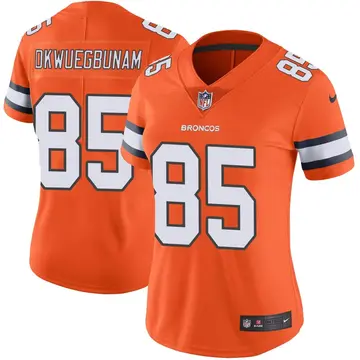 Nike Albert Okwuegbunam Women's Limited Denver Broncos Orange Color Rush Vapor Untouchable Jersey