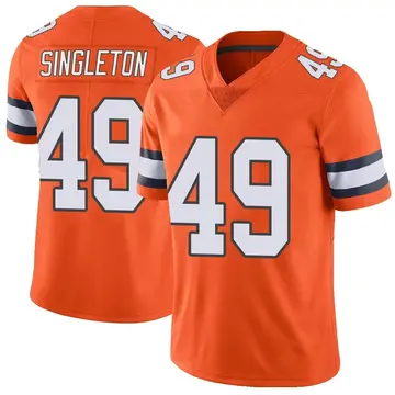 Nike Alex Singleton Men's Limited Denver Broncos Orange Color Rush Vapor Untouchable Jersey