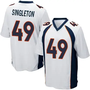 Nike Alex Singleton Youth Game Denver Broncos White Jersey