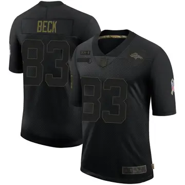 Nike Andrew Beck Men's Limited Denver Broncos Black 2020 Salute To Service Jersey