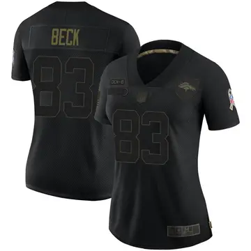 Nike Andrew Beck Women's Limited Denver Broncos Black 2020 Salute To Service Jersey