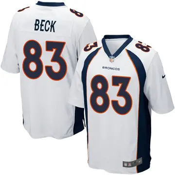 Nike Andrew Beck Youth Game Denver Broncos White Jersey