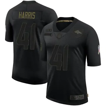 Nike Anthony Harris Men's Limited Denver Broncos Black 2020 Salute To Service Jersey