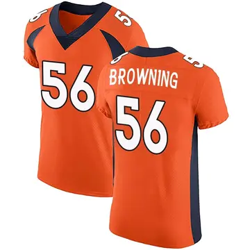 Nike Baron Browning Men's Elite Denver Broncos Orange Team Color Vapor Untouchable Jersey