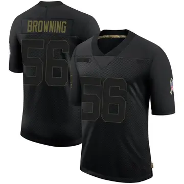 Nike Baron Browning Men's Limited Denver Broncos Black 2020 Salute To Service Jersey