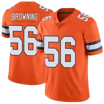 Nike Baron Browning Men's Limited Denver Broncos Orange Color Rush Vapor Untouchable Jersey