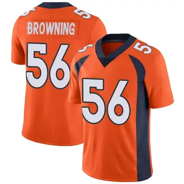 Nike Baron Browning Men's Limited Denver Broncos Orange Team Color Vapor Untouchable Jersey
