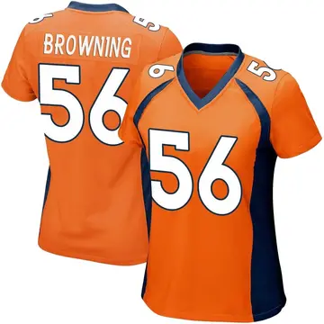 Nike Baron Browning Women's Game Denver Broncos Orange Team Color Jersey