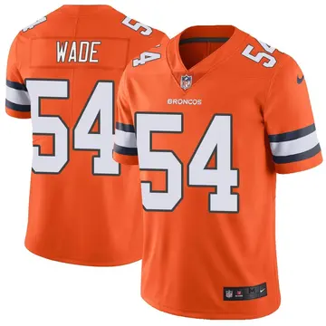 Nike Barrington Wade Youth Limited Denver Broncos Orange Color Rush Vapor Untouchable Jersey