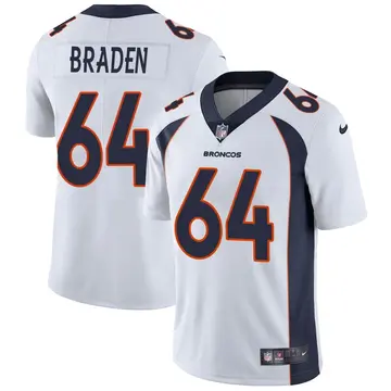 Nike Ben Braden Men's Limited Denver Broncos White Vapor Untouchable Jersey