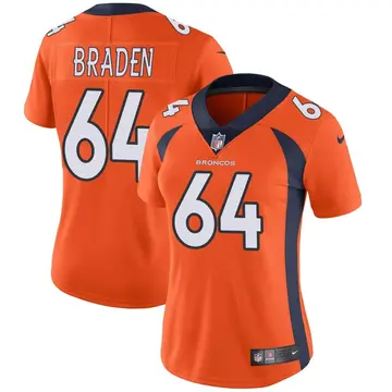 Nike Ben Braden Women's Limited Denver Broncos Orange Team Color Vapor Untouchable Jersey