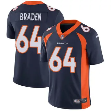 Nike Ben Braden Youth Limited Denver Broncos Navy Vapor Untouchable Jersey