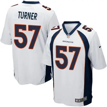 Nike Billy Turner Men's Game Denver Broncos White Jersey