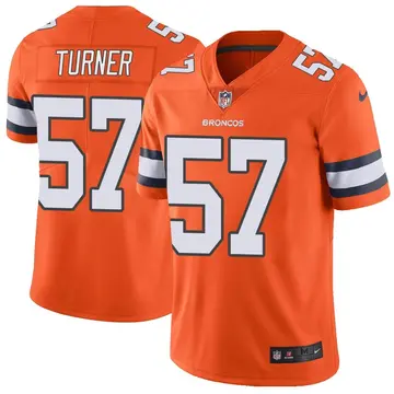 Nike Billy Turner Men's Limited Denver Broncos Orange Color Rush Vapor Untouchable Jersey