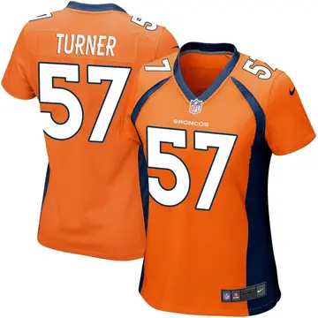 Nike Billy Turner Women's Game Denver Broncos Orange Team Color Jersey