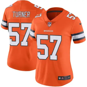 Nike Billy Turner Women's Limited Denver Broncos Orange Color Rush Vapor Untouchable Jersey