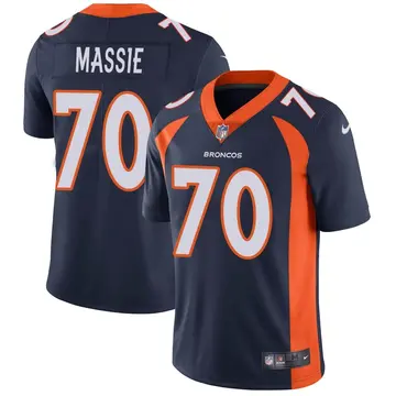 Nike Bobby Massie Men's Limited Denver Broncos Navy Vapor Untouchable Jersey