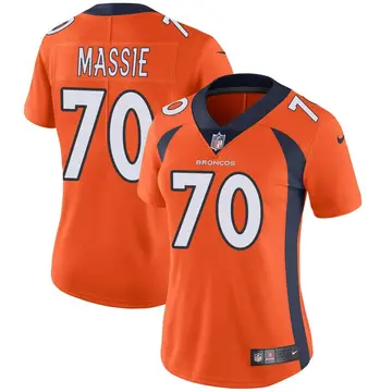 Nike Bobby Massie Women's Limited Denver Broncos Orange Team Color Vapor Untouchable Jersey