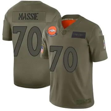 Nike Bobby Massie Youth Limited Denver Broncos Camo 2019 Salute to Service Jersey