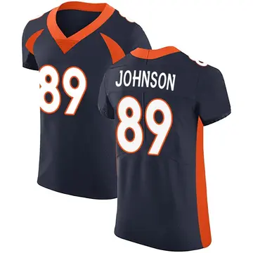 Nike Brandon Johnson Men's Elite Denver Broncos Navy Alternate Vapor Untouchable Jersey