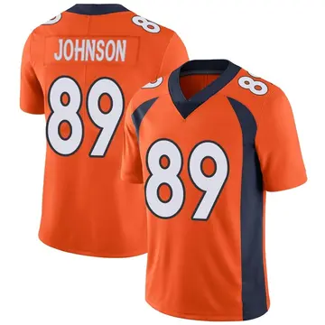 Nike Brandon Johnson Men's Limited Denver Broncos Orange Team Color Vapor Untouchable Jersey