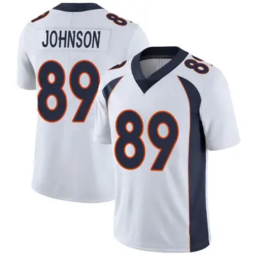 Nike Brandon Johnson Men's Limited Denver Broncos White Vapor Untouchable Jersey