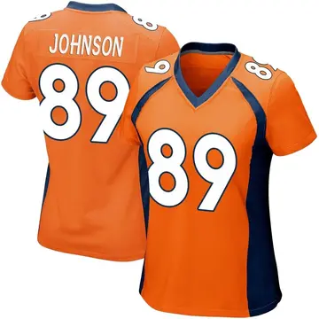 Nike Brandon Johnson Women's Game Denver Broncos Orange Team Color Jersey