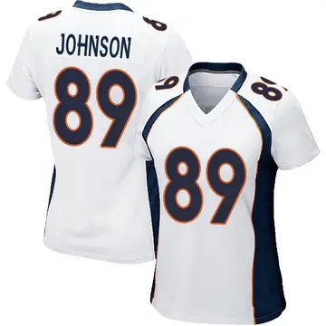 Nike Brandon Johnson Women's Game Denver Broncos White Jersey