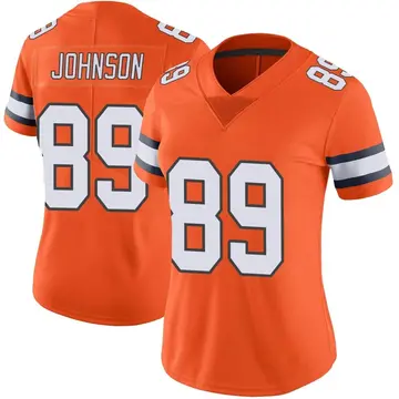 Nike Brandon Johnson Women's Limited Denver Broncos Orange Color Rush Vapor Untouchable Jersey