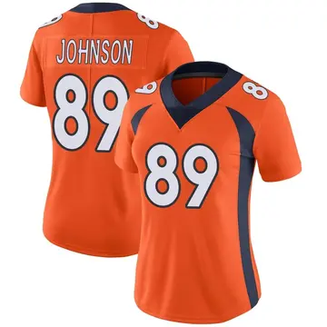 Nike Brandon Johnson Women's Limited Denver Broncos Orange Team Color Vapor Untouchable Jersey