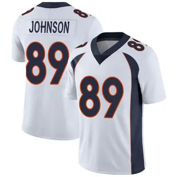 Nike Brandon Johnson Youth Limited Denver Broncos White Vapor Untouchable Jersey