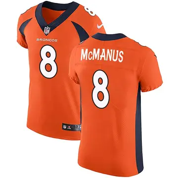 Nike Brandon McManus Men's Elite Denver Broncos Orange Team Color Vapor Untouchable Jersey