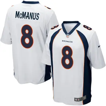 Nike Brandon McManus Men's Game Denver Broncos White Jersey