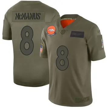 Nike Brandon McManus Men's Limited Denver Broncos Camo 2019 Salute to Service Jersey