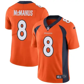 Nike Brandon McManus Men's Limited Denver Broncos Orange Team Color Vapor Untouchable Jersey