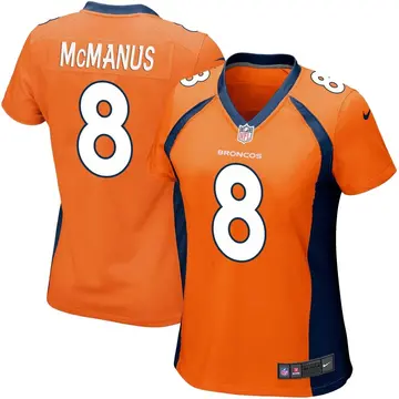 Nike Brandon McManus Women's Game Denver Broncos Orange Team Color Jersey