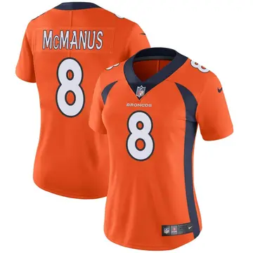 Nike Brandon McManus Women's Limited Denver Broncos Orange Team Color Vapor Untouchable Jersey