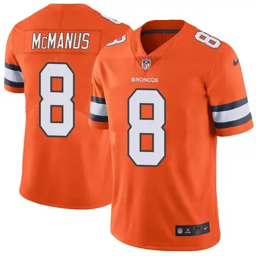 Nike Brandon McManus Youth Limited Denver Broncos Orange Color Rush Vapor Untouchable Jersey