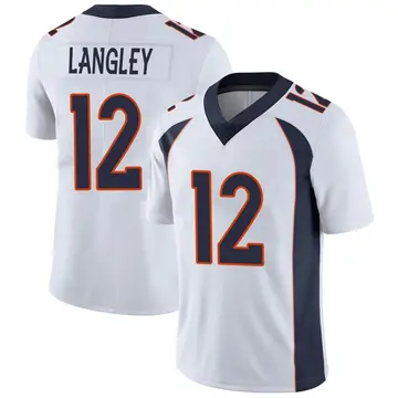 Nike Brendan Langley Men's Limited Denver Broncos White Vapor Untouchable Jersey