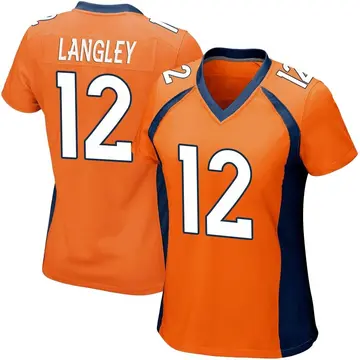 Nike Brendan Langley Women's Game Denver Broncos Orange Team Color Jersey