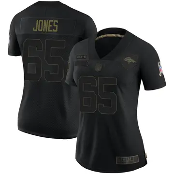 Nike Brett Jones Women's Limited Denver Broncos Black 2020 Salute To Service Jersey