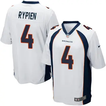 Nike Brett Rypien Men's Game Denver Broncos White Jersey
