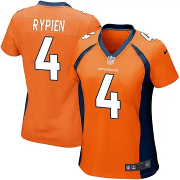 Nike Brett Rypien Women's Game Denver Broncos Orange Team Color Jersey