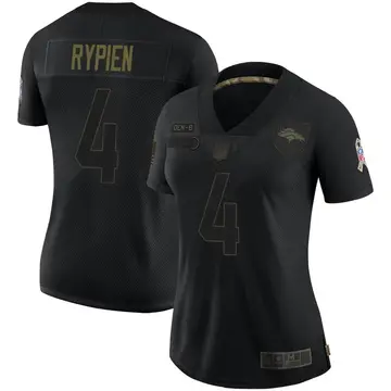 Nike Brett Rypien Women's Limited Denver Broncos Black 2020 Salute To Service Jersey