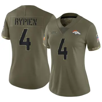Nike Brett Rypien Women's Limited Denver Broncos Olive 2022 Salute To Service Jersey