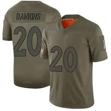 Nike Brian Dawkins Men's Limited Denver Broncos Camo 2019 Salute to Service Jersey